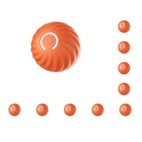 Mealoodiousmusea Lustiges Spielen mit intelligentem selbstbeweglichem Ball, revolutionär, für aktive Haustiere, TPR, intelligenter selbstbewegender Ball, mit 2 Modi, nachhaltig, Orange, 10 Stück Mealoodiousmusea Lustiges Spielen mit intelligentem selbstbeweglichem Ball, revolutionär, für aktive Haustiere, TPR, intelligenter selbstbewegender Ball, mit 2 Modi, nachhaltig, Orange, 10 Stück von Mealoodiousmusea