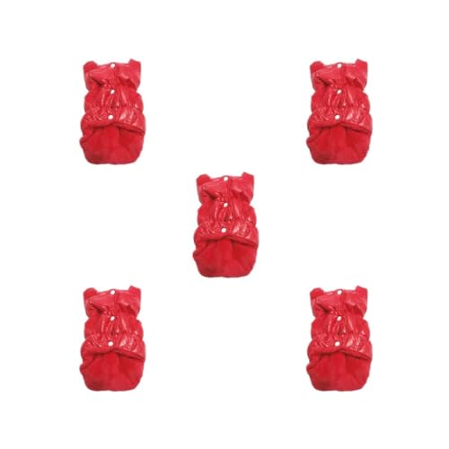 Warme Wintermäntel für Hunde, Wintermantel, Weste, Daunenjacke, Übergröße, Rot, Größe XL, 5er-Set von Mealoodiousmusea