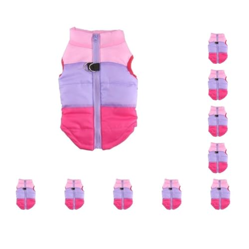 Winterkleidung für kleine Hunde und Katzen, gepolstert, Größe M, Rosa / Rot, 10 Stück Winterkleidung für kleine Hunde und Katzen, gepolstert, Größe M, Rosa / Rot, 10 Stück von Mealoodiousmusea