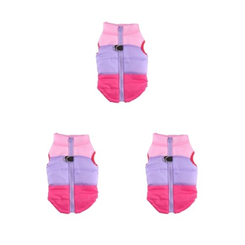 Winterkleidung für kleine Hunde und Katzen, gepolstert, Größe M, Rosenrot, 3er-Set Winterkleidung für kleine Hunde und Katzen, gepolstert, Größe M, Rosenrot, 3er-Set von Mealoodiousmusea