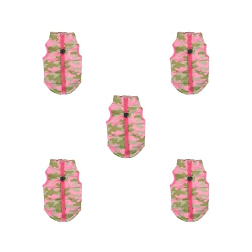 Winterkleidung für kleine Hunde und Katzen, gepolstert, Größe XL, Rosa / Camouflage, 5 Stück Winterkleidung für kleine Hunde und Katzen, gepolstert, Größe XL, Rosa / Camouflage, 5 Stück von Mealoodiousmusea