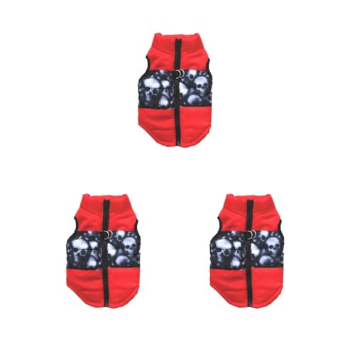 Winterkleidung für kleine Hunde und Katzen, gepolstert, Größe XL, Rot, 3er-Set Winterkleidung für kleine Hunde und Katzen, gepolstert, Größe XL, Rot, 3er-Set von Mealoodiousmusea