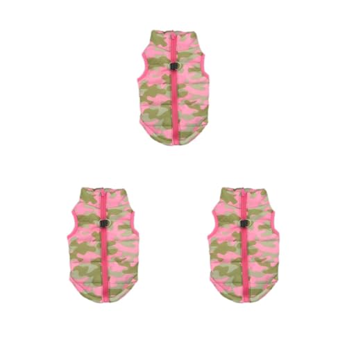 Winterkleidung für kleine Hunde und Katzen, gepolstert, für den Winter, Größe XL, Rosa / Camouflage, 3er-Set Winterkleidung für kleine Hunde und Katzen, gepolstert, für den Winter, Größe XL, Rosa / Camouflage, 3er-Set von Mealoodiousmusea