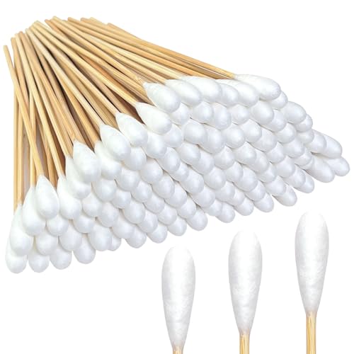 Große Wattestäbchen für die Haustierpflege, 15,2 cm lange Wattestäbchen mit Bambusgriff, professionelle Hundeohrtupfer, Saugfähigkeit, große Baumwollspitzen, Haustierreinigungslösung Große Wattestäbchen für die Haustierpflege, 15,2 cm lange Wattestäbchen mit Bambusgriff, professionelle Hundeohrtupfer, Saugfähigkeit, große Baumwollspitzen, Haustierreinigungslösung von Meanhoo