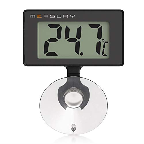 Measury Aquarium Thermometer Wasserdicht, Digitales Aquarien Thermometer für Süßwasser und Meerwasser TM10 von Measury