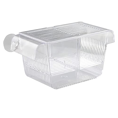Measury Aufzuchtbecken Aquarium (M), Ablaichkasten/Ablaichbecken für Aquarium, Babybecken Quarantänebecken Zuchtbecken - 208 x 97 x 100 mm von Measury