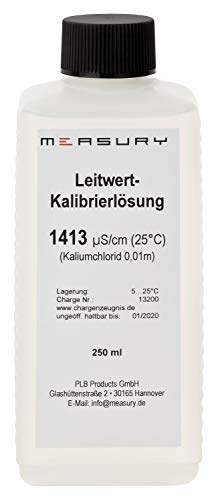 Measury Leitwert EC Kalibrierlösung 1413 µS 250ml Pufferlösung Eichlösung Kalibrierflüssigkeit von Measury