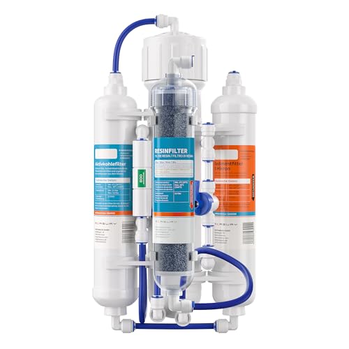 Measury Osmoseanlage Aquarium 380L/Tag + 630 ml RESINFILTER Set - Umkehrosmoseanlage und Reinstwasserfilter von Measury