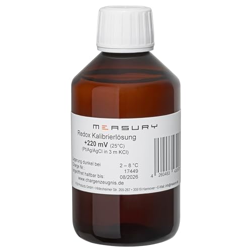 Measury Redox Kalibrierlösung 220mV - 250 ml, ORP Kalibrierlösung Pufferlösung Kalibrierflüssigkeit Measury Redox Kalibrierlösung 220mV - 250 ml, ORP Kalibrierlösung Pufferlösung Kalibrierflüssigkeit von Measury