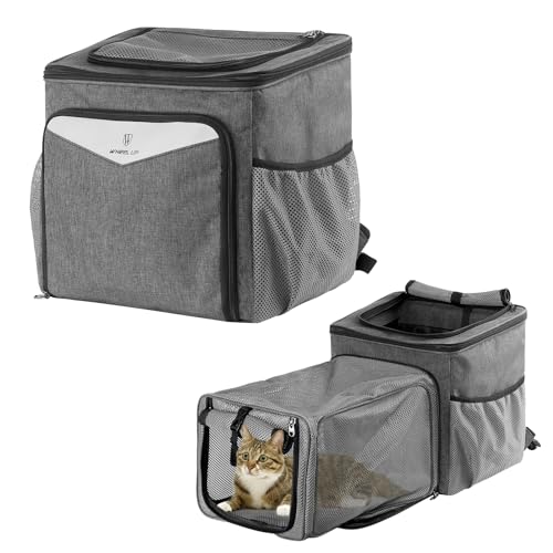 Hundefahrradträger Rucksack erweiterbarer Haustier -Rucksack für Hundekatze Bimbetrieb für Reiseblächen Camping -Wander Tierarztbesuche von MechKit