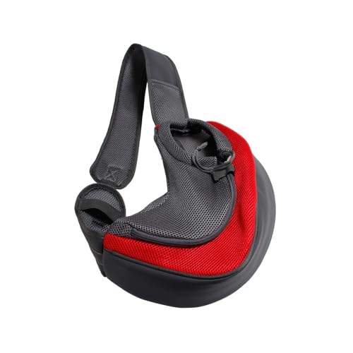 Hundeträger Haustier Schlinge Carrier Komfortable leichte, praktische atmungsaktive Netzverstellbares Wanderbeutel vorne Rotblau Lila S L. (L) von MechKit