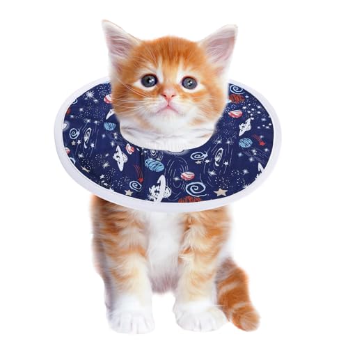 Mechpia Katzenkegel-Halsband, weich, Katzen-Genesungshalsband, um das Lecken nach Operationen zu stoppen, verstellbarer Genesungskegel für Kätzchen, Katzen von Mechpia