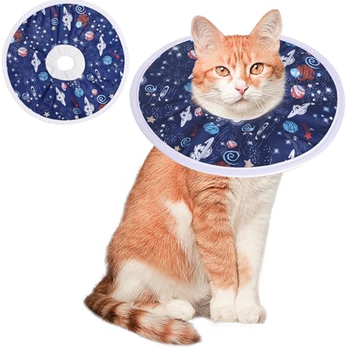 Mechpia Katzenkegel-Halsband, weich, Katzen-Genesungshalsband, um das Lecken nach Operationen zu stoppen, verstellbarer Genesungskegel für Kätzchen, Katzen von Mechpia