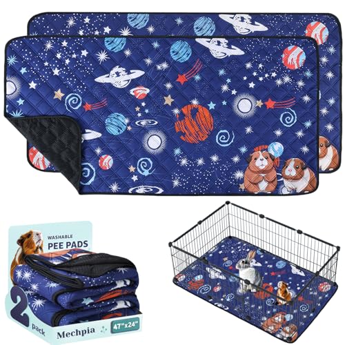 Mechpia Meerschweinchen-Käfigeinlagen, waschbar, 119,9 x 61 cm, super saugfähig, wasserdicht und rutschfest, wiederverwendbar, für Kaninchen, Hamster, Ratten, Kleintiere, 2 Stück Mechpia Meerschweinchen-Käfigeinlagen, waschbar, 119,9 x 61 cm, super saugfähig, wasserdicht und rutschfest, wiederverwendbar, für Kaninchen, Hamster, Ratten, Kleintiere, 2 Stück von Mechpia