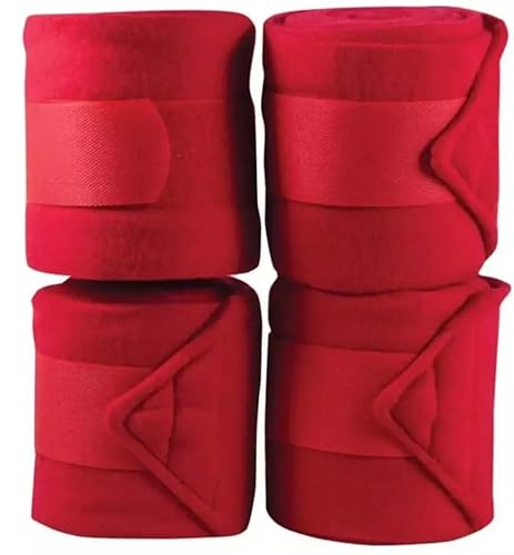 MedTool Fleece-Pferde-Polobandagen, 4 Stück, 10,2 cm breit, 3 m lang, Rot MedTool Fleece-Pferde-Polobandagen, 4 Stück, 10,2 cm breit, 3 m lang, Rot von MedTool