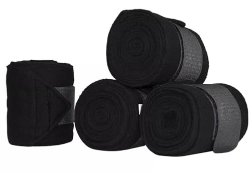 MedTool Fleece-Pferde-Polobandagen, 4 Stück, 10,2 cm breit, 3 m lang, Schwarz MedTool Fleece-Pferde-Polobandagen, 4 Stück, 10,2 cm breit, 3 m lang, Schwarz von MedTool