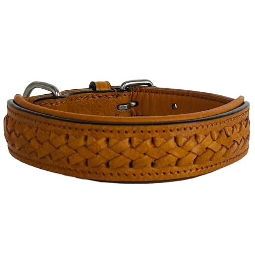 Hundehalsband Cinnamon, S - 45cm handgefertigt, Naturleder gepolstert, innen Nappaleder beige, L/B/H: 45 x 2,8 x 0,7cm - Kay-line Collection Hundehalsband Cinnamon, S - 45cm handgefertigt, Naturleder gepolstert, innen Nappaleder beige, L/B/H: 45 x 2,8 x 0,7cm - Kay-line Collection von MediMuc