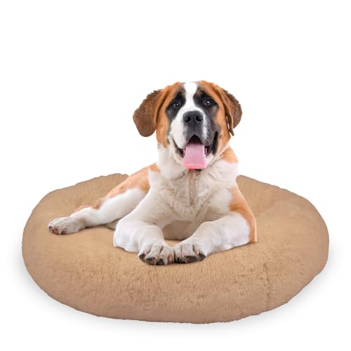 Peaceful Pooch XL - flauschiges Hundebett - 109cm Durchmesser - faltbar - in versch. Größen - Katzenbett - waschbar - herausnehmbare Polsterung - entspannt Gelenke & Muskeln - Anti-Rutsch-Noppenboden von Mediashop