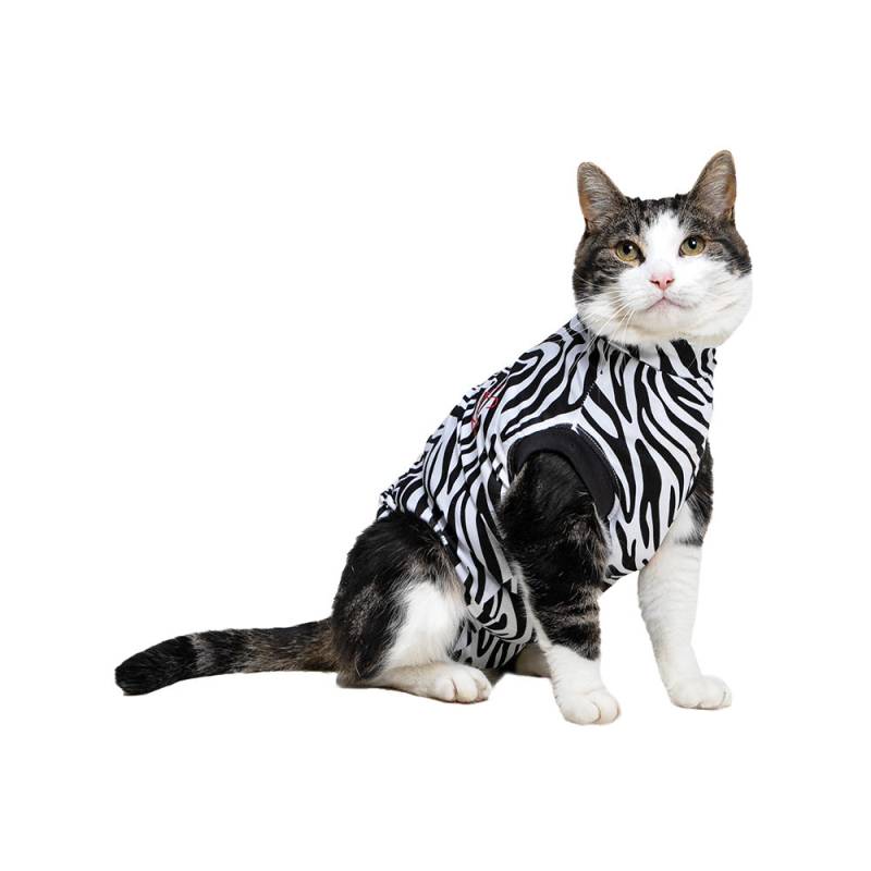 Medical Pet Shirt Katze - Zebra / Muster - XXS von Medical Pet Shirt