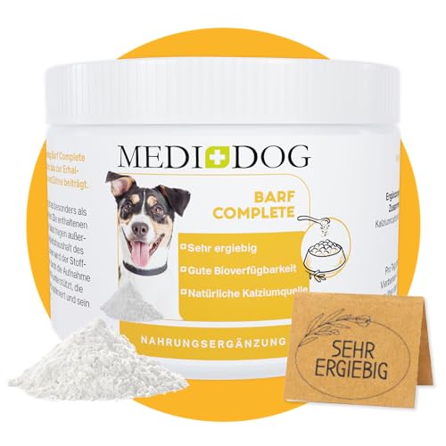 MEDIDOG Barf-Complete für Hunde XL 250 g, Kalzium und Mineralstoffe für Knochenaufbau, Zähne, Gelenke, Blutbildung, Gute Bioverfügbarkeit (sehr ergiebig) von MEDIDOG
