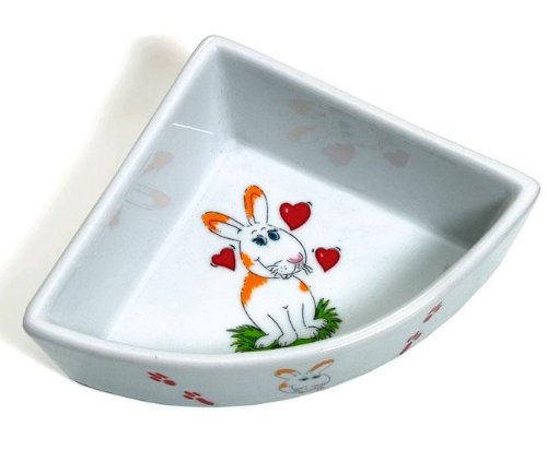 Keramik-Ecknapf für Hasen - 250 ml Keramik-Ecknapf für Hasen - 250 ml von Medienkontor