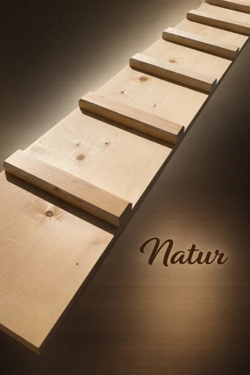 Katzenleiter 298 cm – sichere Aufstiegshilfe für Deine Katze – Natur ohne Lasur / 298cm von Medikratz
