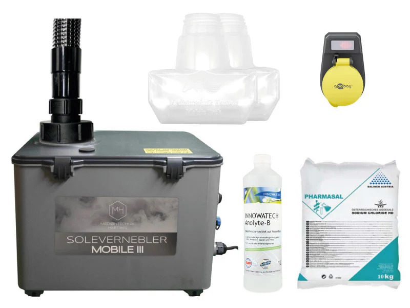 Sole Großraumvernebler Equosonic Mobile Iii 50ml/min Starter Paket Sole Großraumvernebler Equosonic Mobile Iii 50ml/min Starter Paket von Medizintechnik Hartwig