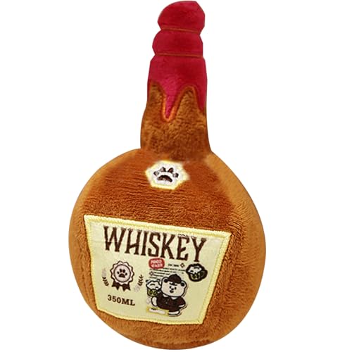 Hundequietschende Spielzeug 3x6 -Zoll -Whiskyflasche Plüsch Hundespielzeug, interaktiver Hund kauen Spielzeug für kleine Hunde - Linderung Angst, Zahnen und halt sie für Welpen, quietschende Hundespi Hundequietschende Spielzeug 3x6 -Zoll -Whiskyflasche Plüsch Hundespielzeug, interaktiver Hund kauen Spielzeug für kleine Hunde - Linderung Angst, Zahnen und halt sie für Welpen, quietschende Hundespi von Mednkoku
