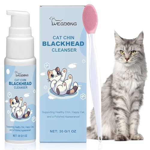 Katze Kinn Pflegeset,Ausgestattet mit Katzenaknebürste,Pflegt Katzenkinn Weichheit und Frische,30 G von Meemion