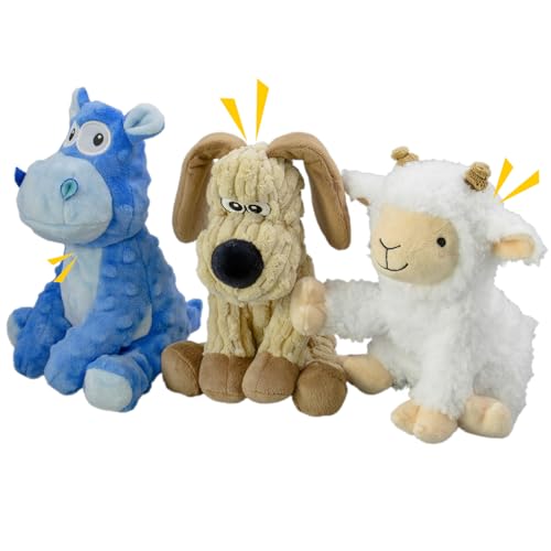 MeetYooo Quietschendes Hundespielzeug für Hunde, Schafe, Nilpferd, Spielzeug für drinnen und draußen, Spielzeug für große, mittelgroße und kleine Welpen, langlebiges Knisterspielzeug für sanftes Kauen MeetYooo Quietschendes Hundespielzeug für Hunde, Schafe, Nilpferd, Spielzeug für drinnen und draußen, Spielzeug für große, mittelgroße und kleine Welpen, langlebiges Knisterspielzeug für sanftes Kauen von MeetYooo