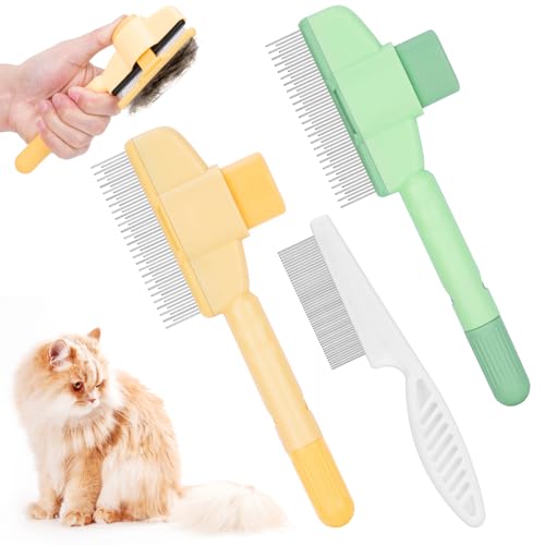 Meetory 3 Stück Selbstreinigender Flohkamm für Haustiere, Flohkamm für Hunde & Katzen, Profi Hundekämme Haustierkamm zum Entfernen Flöhe, Läusekamm Staubkamm, sanften Pflege Meetory 3 Stück Selbstreinigender Flohkamm für Haustiere, Flohkamm für Hunde & Katzen, Profi Hundekämme Haustierkamm zum Entfernen Flöhe, Läusekamm Staubkamm, sanften Pflege von Meetory