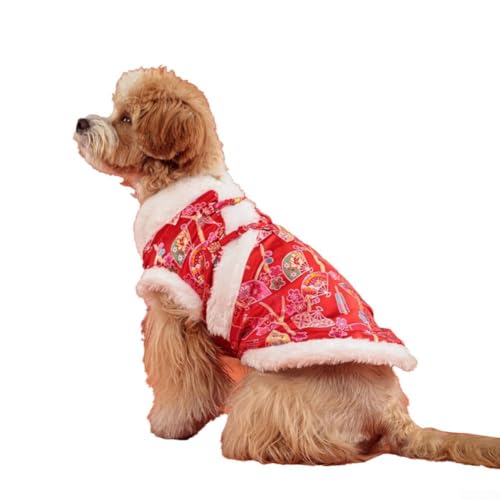 Chinesisches Neujahrs-Hundekleidung, lebendiges Cheongsam-Outfit zum Feiern mit Ihrem pelzigen Freund, Größe L Chinesisches Neujahrs-Hundekleidung, lebendiges Cheongsam-Outfit zum Feiern mit Ihrem pelzigen Freund, Größe L von MeevrgR
