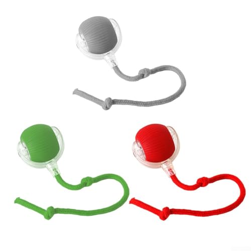 MeevrgR Smart Cat Enrichment Ball, interaktives bewegliches Spielzeug, entwickelt, um Langeweile bei Haustieren im Innenbereich zu lindern (grau) von MeevrgR