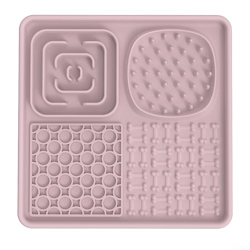 Rutschfeste Leckmatte für langsames Füttern, für Snacks und Leckereien, Silikon, leicht abzuspülen, Rosa Rutschfeste Leckmatte für langsames Füttern, für Snacks und Leckereien, Silikon, leicht abzuspülen, Rosa von MeevrgR