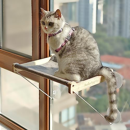 Meeyoview Katzen-Fensterstange, Fensterhängematte mit stabilen Saugnäpfen, gemütliches Katzen-Fensterbett, geben Sie Ihrer Katze das 360° Sonnenbad von Meeyoview