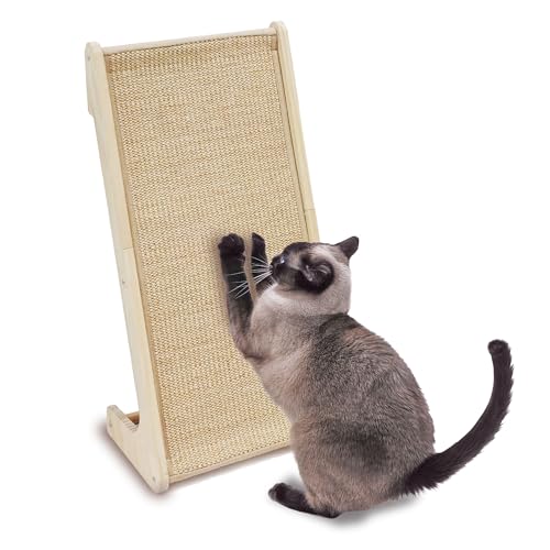 Meeyoview Katzenkratzer, L-Form, Sisal-Kratzpad, Holzrahmen, Kratzbrett für Innenkatzen, Wand & Sofa, Möbelschutz mit Katzenminze Meeyoview Katzenkratzer, L-Form, Sisal-Kratzpad, Holzrahmen, Kratzbrett für Innenkatzen, Wand & Sofa, Möbelschutz mit Katzenminze von Meeyoview