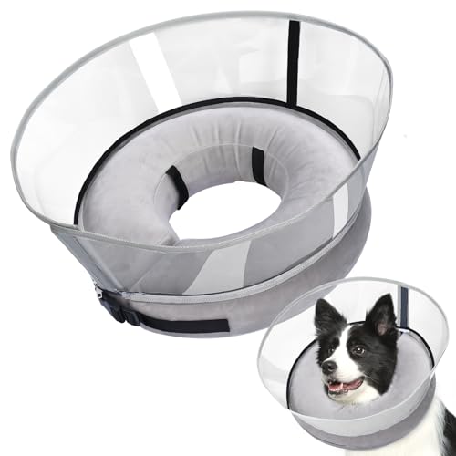 Meff-Mluk Aufblasbares Hundehalsband mit abnehmbarem Schild gegen Lecken, Donut-Kegel für kleine, mittelgroße und große Hunde – weich, 2-in-1-Design für nach Operationen Meff-Mluk Aufblasbares Hundehalsband mit abnehmbarem Schild gegen Lecken, Donut-Kegel für kleine, mittelgroße und große Hunde – weich, 2-in-1-Design für nach Operationen von Meff-Mluk