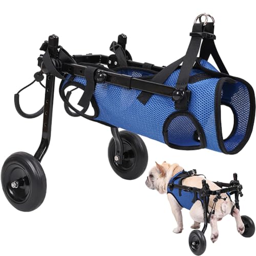 MegLob Haustier -Dog -Rollstuhl, Hinterbein -Rollstuhlwagen, Haustierkatze Und Hundehilfswagen, Leichte Rehabilitationswagen,XS von MegLob