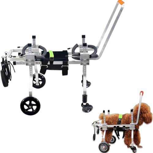 MegLob Praktischer Hund Rollstuhl, Verstellbarer Hundewanderwagen, Haustier Getrenntes Hinterbein -Hoch -Rollstuhl, Geeignet Für Hunderollstühle Unterschiedlicher Größen,L von MegLob