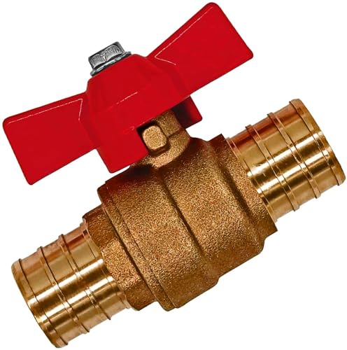 MegaHaustechnik Kugelhahn mit 2 Schlauchtüllen aus Messing, mit Flügelgriff, Tüllendurchmesser 25mm, für 1" Gartenschlauch MegaHaustechnik Kugelhahn mit 2 Schlauchtüllen aus Messing, mit Flügelgriff, Tüllendurchmesser 25mm, für 1" Gartenschlauch von MegaHaustechnik