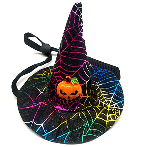 6er-Pack Haustier-Halloween-Kürbis-Hut, verstellbare Katzen-Kopfbedeckung für Halloween, Urlaub, Festival (A) von MeiAOBest