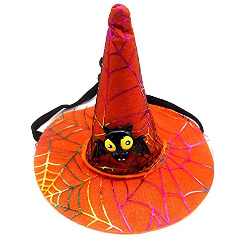 6er-Pack Haustier-Halloween-Kürbis-Hut, verstellbare Katzen-Kopfbedeckung für Halloween, Urlaub, Festival (D) von MeiAOBest