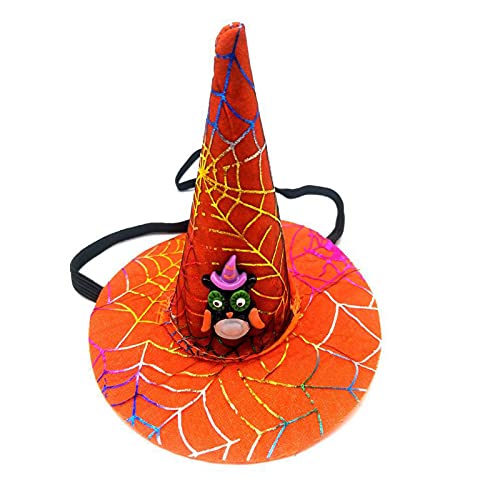 6er-Pack Haustier-Halloween-Kürbis-Hut, verstellbare Katzen-Kopfbedeckung für Halloween, Urlaub, Festival (E) von MeiAOBest