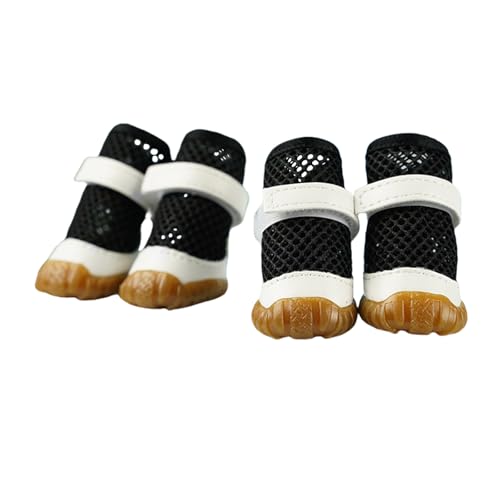 Atmungsaktive Netzschuhe für Hunde, Sommer, rutschfest, Pfotenschutz, Hundepfotenschutz, Outdoor-Schutz, Anti-Schmutz, Verbrühungsschutz, Wanderschuhe, 4 Stück, Schwarz Atmungsaktive Netzschuhe für Hunde, Sommer, rutschfest, Pfotenschutz, Hundepfotenschutz, Outdoor-Schutz, Anti-Schmutz, Verbrühungsschutz, Wanderschuhe, 4 Stück, Schwarz von MeiAOBest