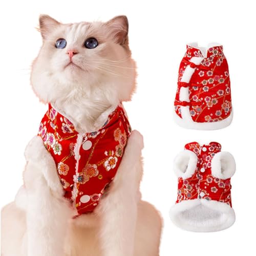 Chinesisches Neujahrskostüm für Haustiere, Katze und Hund, Cheongsam, warmer Mantel, Welpen, Festival, Verkleidung, Weihnachtskleidung, Teddy, Bichon, Geburtstagsparty, Schleife, Quastenrock_L (Stil 5 Chinesisches Neujahrskostüm für Haustiere, Katze und Hund, Cheongsam, warmer Mantel, Welpen, Festival, Verkleidung, Weihnachtskleidung, Teddy, Bichon, Geburtstagsparty, Schleife, Quastenrock_L (Stil 5 von MeiAOBest
