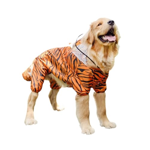 Cosplay-Regenmantel für große Hunde mit Loch für die Leine, vollständige Abdeckung, Hunde-Regenbekleidung, Kapuzenpullover, Tierform, wasserdichter Poncho, Einteiler für mittelgroße und große Hunde, Cosplay-Regenmantel für große Hunde mit Loch für die Leine, vollständige Abdeckung, Hunde-Regenbekleidung, Kapuzenpullover, Tierform, wasserdichter Poncho, Einteiler für mittelgroße und große Hunde, von MeiAOBest