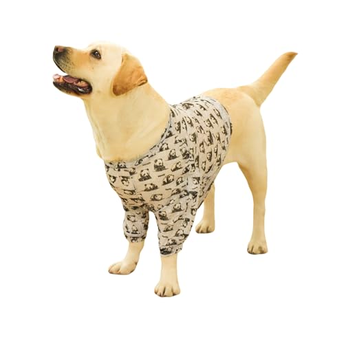 Ellenbogenschutz-T-Shirt für große Hunde, Sommer, Netzstoff, atmungsaktiv, kühl, kurze Kleidung, Haustier, Anti-Lecken, Gelenk-Genesungsanzug für mittelgroße und große Hunde, Größe XXL (Panda) Ellenbogenschutz-T-Shirt für große Hunde, Sommer, Netzstoff, atmungsaktiv, kühl, kurze Kleidung, Haustier, Anti-Lecken, Gelenk-Genesungsanzug für mittelgroße und große Hunde, Größe XXL (Panda) von MeiAOBest