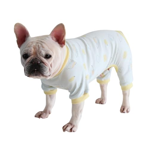 Fat Dog Pyjama, französische Bulldogge, Frühling und Herbst, vierbeinige Kleidung, Mops, Anti-Haar-Overall, Einteiler, Kostüm für Katzen, kleine, mittelgroße Hunde, Größe L, Hellblau Fat Dog Pyjama, französische Bulldogge, Frühling und Herbst, vierbeinige Kleidung, Mops, Anti-Haar-Overall, Einteiler, Kostüm für Katzen, kleine, mittelgroße Hunde, Größe L, Hellblau von MeiAOBest