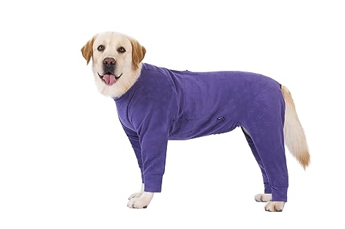Große Hundekleidung, warmer Overall für kaltes Wetter, Haustier, volle Abdeckung, Gelenke, schützt Anti-Haare, vierbeiniger Schlafanzug, verstellbare Brust, geprägter Einteiler für mittelgroße und Große Hundekleidung, warmer Overall für kaltes Wetter, Haustier, volle Abdeckung, Gelenke, schützt Anti-Haare, vierbeiniger Schlafanzug, verstellbare Brust, geprägter Einteiler für mittelgroße und von MeiAOBest