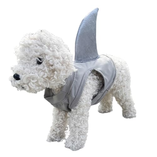 Haifischflossenkostüm für Haustiere, lustiges Halloween-Kostüm für Katzen, Hunde, Cosplay, Hai, Party-Outfit, Hemd für Katzen, Welpen, kleine Hunde, Größe S Haifischflossenkostüm für Haustiere, lustiges Halloween-Kostüm für Katzen, Hunde, Cosplay, Hai, Party-Outfit, Hemd für Katzen, Welpen, kleine Hunde, Größe S von MeiAOBest